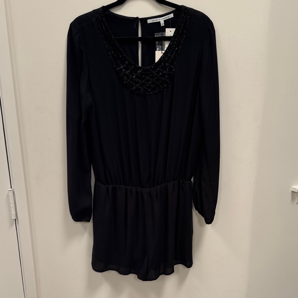 Collective Concepts Black Long Sleeve Romper